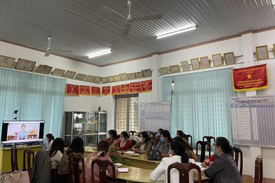 Thẩm định video hướng dẫn phụ huynh chăm sóc- giáo dục trẻ tại nhà- cấp cụm.